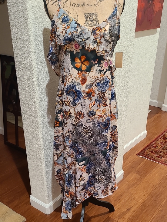 RACHEL Rachel Roy Dresses & Skirts - RACHEL Rachel Roy Floral Maxi Dress in Blue, Orange & Cream